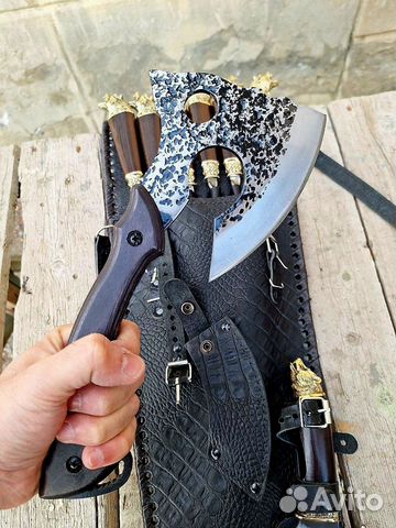 Набор шампуров в кожаном чехле «Медведь» купить с доставкой Набор шампуров в кожаном чехле «Медведь»